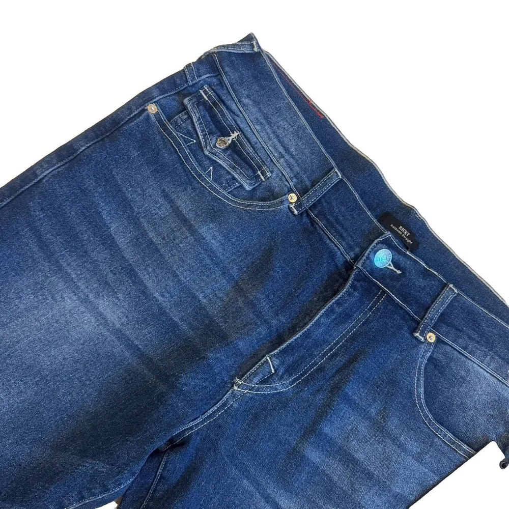 NWT True Religion Ricky Relaxed Straight Flap Jeans 34X34 Men Blue Orig.$159